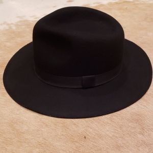 Biltmore for Madewell Black Wool Fedora Hat